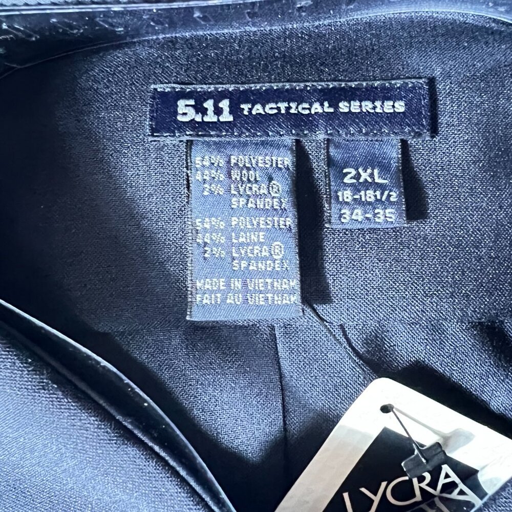 NWT 5.11 Tactical, Class-B, Men's Long Sleeve Midnight Navy 2XL w/ Zipper Front - Picture 4 of 8